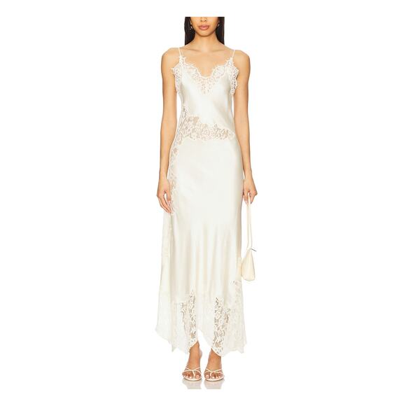 House of Harlow 1960 Dresses & Skirts - House Of Harlow 1960 Lace Trim Beige Waverly Midi Dress Size L